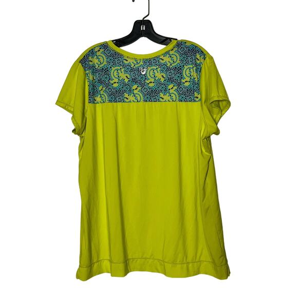 Disney Parks Women's Mickey Mosaic Icon Short Sleeve Performance Tee Yellow - Picture 2 of 6